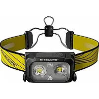 Ультралегкий налобный фонарь Nitecore NU25 NEW 400 люмен, красный свет, 3 типа света, USB-C