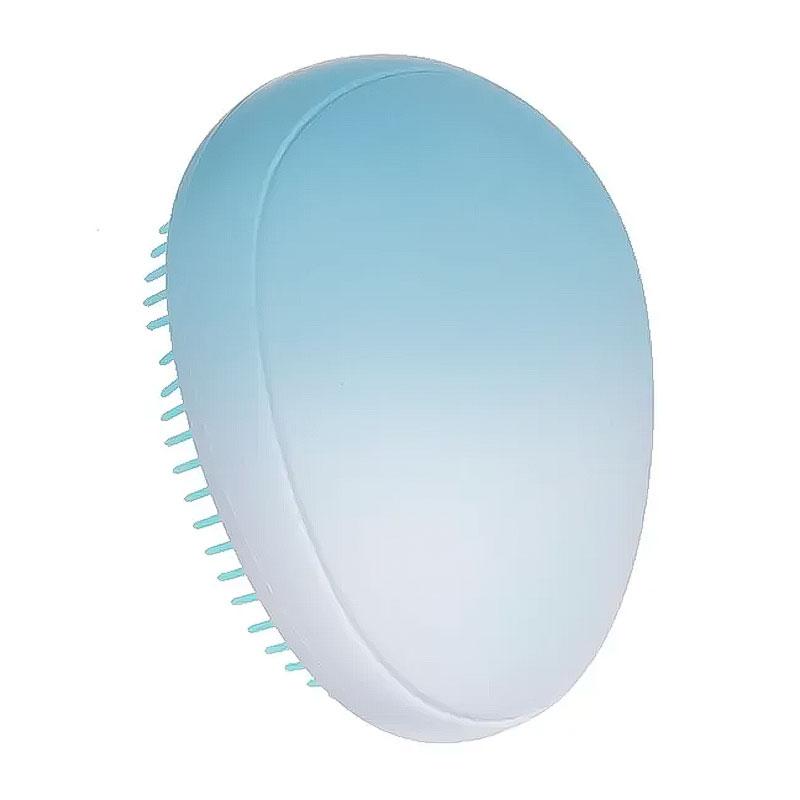 Гребінець-яйце Egg Detangler Compact Hair Brush для розплутування волосся бірюова
