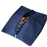 Объемная сумка-пыльник для обуви на молнии (синий)