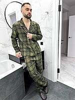 Стильна чоловіча піжама. Костюм для дому фланель. Домашній одяг для чоловіків., фото 2