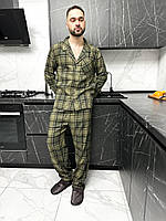 Стильна чоловіча піжама. Костюм для дому фланель. Домашній одяг для чоловіків., фото 5