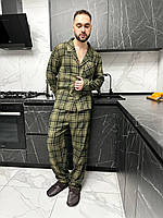 Стильна чоловіча піжама. Костюм для дому фланель. Домашній одяг для чоловіків., фото 8