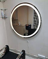 Зеркало с LED подсветкой в ванную комнату 800х800 мм
