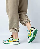 Жіночі кросівки Nike SB Dunk Low Ben & Jerry‘s Chunky Dunky Найк СБ Данк Бен Джеррі різнокольорові низькі шкіра текстиль демісезон, фото 5