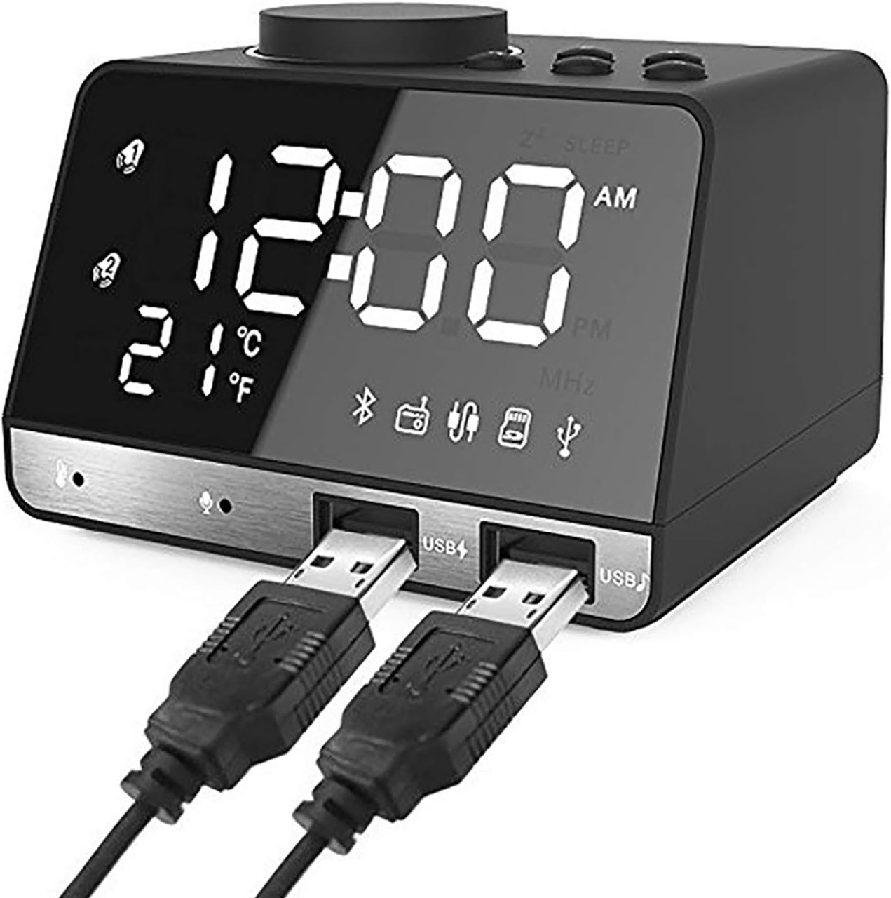 ANOLE K11 Bluetooth динамік Будильник USB зарядка для телефона Портативний FM-радіоприймач