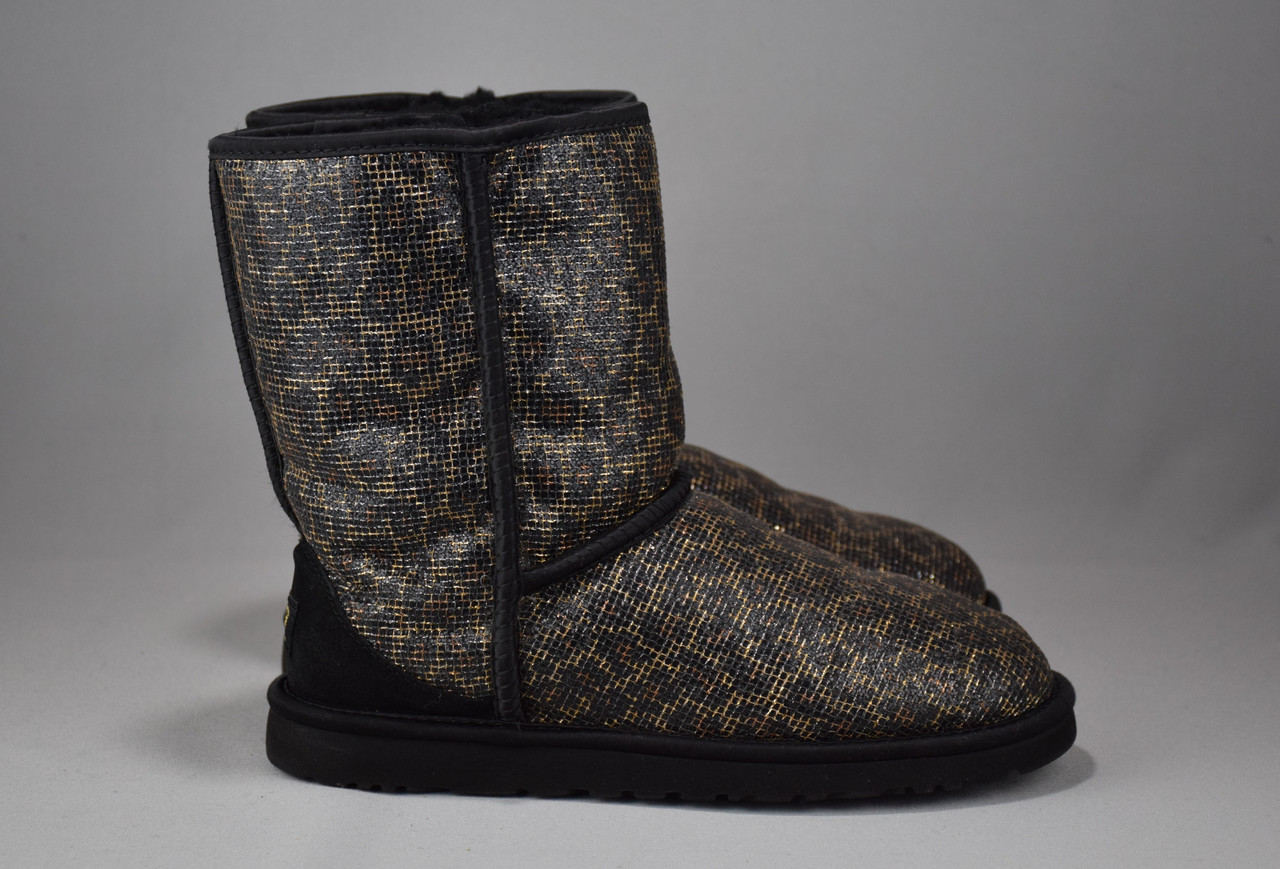 Ugg Australia Classic Short Leopard уггі черевики чоботи жіночі зимові овчина цигейка 40 р/26 см.