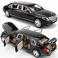 Модель автомобиля Mercedes-Benz Maybach S 680 уменьшена на 1:24. Металлическая инерционная машинка Мерседес