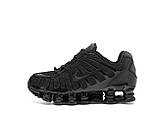 Чоловічі / жіночі кросівки Nike Shox TL Black Red, чорні кросівки найк шокс тл, фото 8