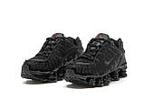 Чоловічі / жіночі кросівки Nike Shox TL Black Red, чорні кросівки найк шокс тл, фото 4