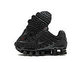 Чоловічі / жіночі кросівки Nike Shox TL Black Red, чорні кросівки найк шокс тл, фото 2
