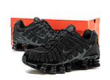 Чоловічі / жіночі кросівки Nike Shox TL Black Red, чорні кросівки найк шокс тл, фото 3