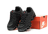 Чоловічі / жіночі кросівки Nike Shox TL Black Red, чорні кросівки найк шокс тл, фото 6