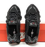 Чоловічі / жіночі кросівки Nike Shox TL Black Red, чорні кросівки найк шокс тл, фото 7