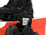 Чоловічі / жіночі кросівки Nike Shox TL Black Red, чорні кросівки найк шокс тл, фото 9