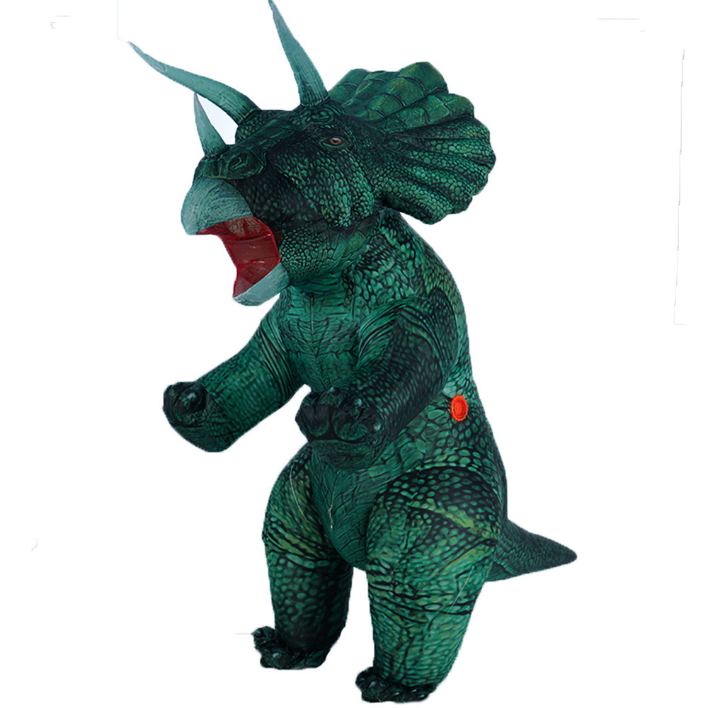 Надувной костюм динозавра (Трицератопса) RESTEQ, Triceratops косплей, костюм динозавра Triceratops. - фото 2 - id-p2077862756