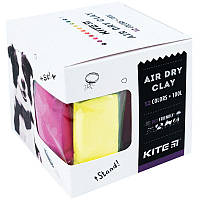 Пластилин Kite Dogs воздушный 12 цветов + формочка Воздушный пластилин для лепки Мягкий пластилин