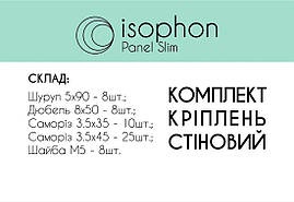 Стіновий комплект кріплень для панелей Isophon Panel Slim