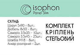 Стельовий комплект кріплень для панелей Isophon Panel Slim