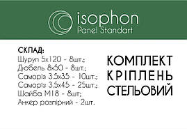 Стельовий комплект кріплень для панелей Isophon Panel Standart