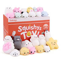 Набор сквиш игрушек 21 шт. Satkago Squishys Toy. Антистресс игрушка