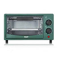 Печь электрическая настольная для кухни с таймером и регулировкой температури RAF 53О5 12 L 800W Зеленая