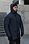 Зимова куртка чоловіча до -25°C рукавички парка подовжена тепла синя, фото 3