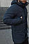 Зимова куртка чоловіча до -25°C рукавички парка подовжена тепла синя, фото 2