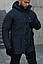 Зимова куртка чоловіча до -25°C рукавички парка подовжена тепла синя, фото 7