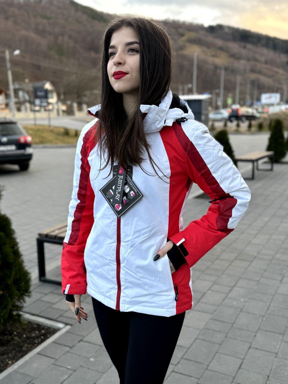 Жіноча гірськолижна утеплена синтетичнем пухом зимова куртка Just Play RED