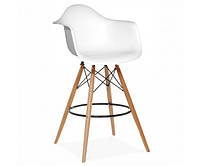 Стул Тауэр Вуд Eames высокий барный белый