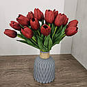Тюльпан штучний 1шт. Колір червоний, фото 3
