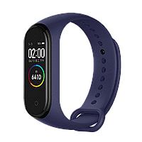 Тёмно синий силиконовый ремешок на Xiaomi Mi Band 3/4