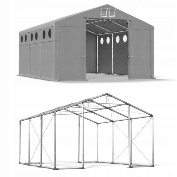 Тентовый гараж WINTER PLUS ПВХ 560г/м 4 x 6 Высота 3м