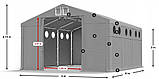 Тентовый гараж  ПВХ 560г/м  4 x 6  Высота 3м, фото 2