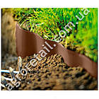 Бордюр садовий хвилястий 10 см х 9 м коричневий Cellfast, фото 4