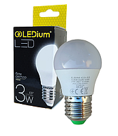 Светодиодная LED лампа декоративный шар G45 LEDium 3W 4100К Е27 170-250V 270Lm