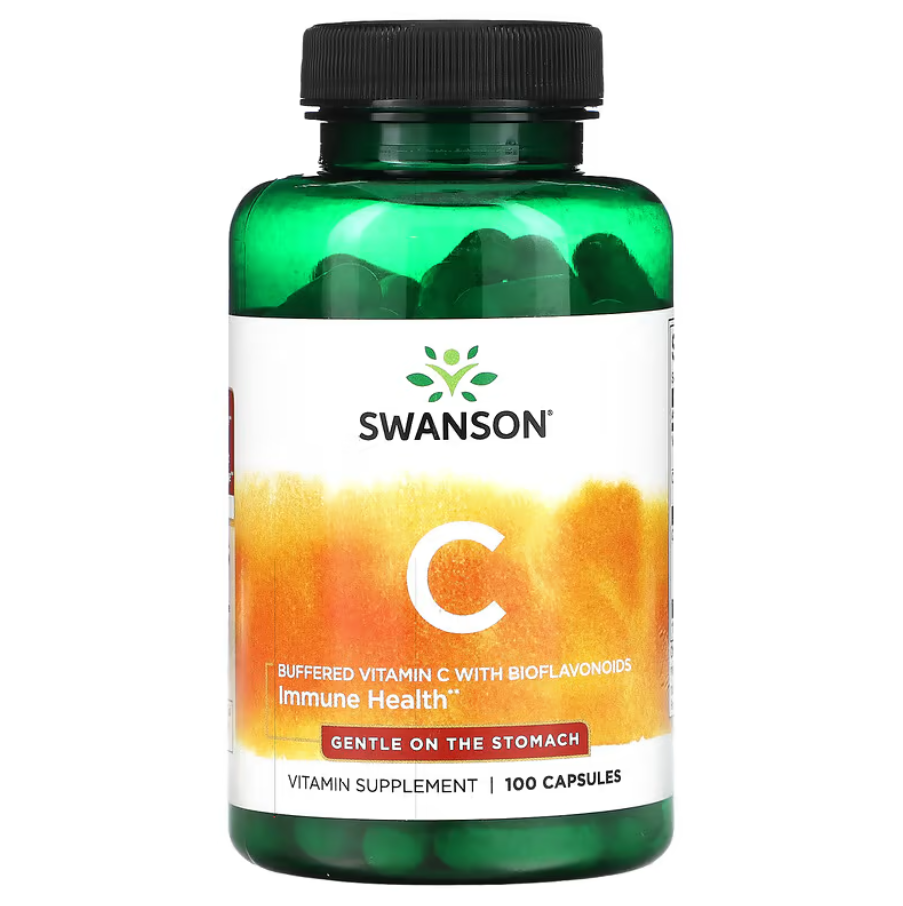 Buffered Vitamin C with Bioflavonoids Swanson 100 капсул