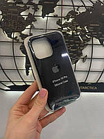Чехол Silicone Case с микрофиброй для iPhone 15 Pro, Силиконовый чехол для Айфон 15 Про(цвет черный)