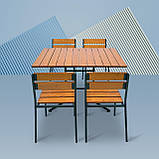 Комплект меблів для кафе "Ріо плюс" Тік 4 стільця. Металевий каркас  від Mix-Line, фото 8