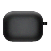 Силиконовый чехол с карабином на AirPods 3 (Черный)