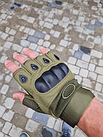 Перчатки тактические беспалые oakley L, универсальные, демисезонные для военных