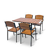 Комплект меблів для кафе "Феліція" Тік 4 стільця. Металевий каркас від Mix-Line, фото 6