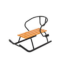 Санки детские "Малыш" + спинка метал черный (Vitan ТМ)