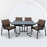 Комплект меблів для кафе "Парма люкс" Венге 4 стільця. Металевий каркас від Mix-Line, фото 6
