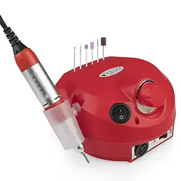 Фрезер для манікюру BUCOS Nail Drill ZS-601 PRO RED на 45 Вт. та 35 000 об. (+6 фрез у подарунок)