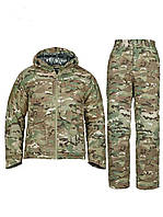 Зимова військова тактична форма мультикам Omni-heat Multicam (комплект куртка + штани з підкладкою Omni-heat)