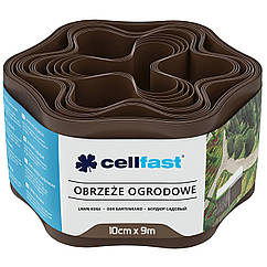 Бордюр садовий хвилястий 10 см х 9 м коричневий Cellfast