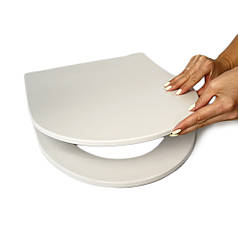 Сидіння для унітазу з мікроліфтом Neva, дюропласт Sanpreis