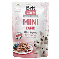 Влажный корм Brit Care Mini для щенков, из филе ягненка в соусе, 85 г