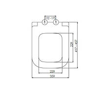 Cиденье для унитаза с микролифтом Quadro, дюропласт Sanpreis, фото 4